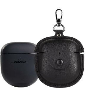 UIUIKA Bose QuietComfort Ultra Earbuds/Earbuds II �p �P�[�X Bose QuietComfort Ultra Earbuds �P�[�X�{�v PU�v Bose QuietComfort Earbuds II ���U�[�P�[�X �J�o�[ �����h�~ �ϏՌ� LED���C�g�� �����^�тɕ֗�(�u���b�N)