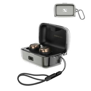 Sennheiser MOMENTUM True Wireless 4 �p �P�[�X �J�o�[ NOUKAJU ���C�����X �C���[�z�� PC �ی�P�[�X �X�g���b�v�t�� �����h�~ �L�Y�h�~ �ϏՌ� �����[�d�\ �h�� �h�o (�N���A)