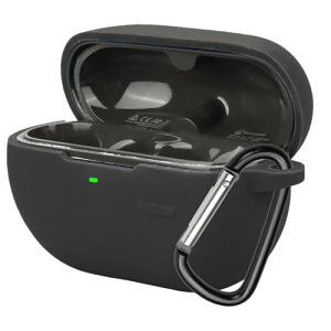 YAODLE For SOUNDPEATS CC �p �P�[�X �J�o�[ SOUNDPEATS CC/PearlClip�p�ی�J�o�[ �ی�P�[�X �V���R���P�[�X �����[�d�\ �S�ʕی� �����h�~ �L�Y�h�~ �ϏՌ� �h�o �y�� ���[ �J���r�i�t��(�u���b�N)
