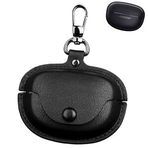 UIUIKA For Bose Ultra Open Earbuds �P�[�X Ultra Open Earbuds �J�o�[ �p �ϏՌ� ���U�[�� �h���h�o �����^�݌v �[�d�\ �����h�~(�u���b�N)