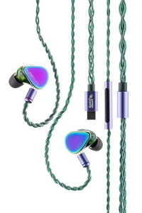 Moondrop Rays �Q�[�~���O�C���z�� �L�� �C���z�� �}�C�N�t�� �J�i���^ 0.78mm 2pin USB-C �{�����[���R���g���[�� HIFI���� 1.5m USB-C to USB-A�����P�[�u���t��/�m�C�Y�L�����Z�����O�}�C�N / 1DD�{���ʋ�