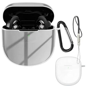 INIAYOH For Bose QuietComfort Ultra Earbuds �ی�P�[�X �{�[�Y QuietComfort Ultra Earbuds �P�[�X �J���r�i�t��+�X�g���b�v�t�� �ϏՌ� �����^ �h���h�o �[�d�\ �����h�~�i�N���A�j