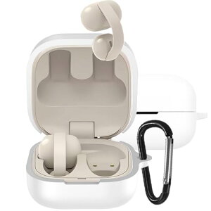 BUITFOU For Sony LinkBuds Clip WF-LC900 �P�[�X �\�j�[ LinkBuds Clip �P�[�X �_�炩�� �V���R���� �����h�~ �L�Y�h�~ �ϏՌ� �h�o �y�� �����[�d�\ �J���r�i�t�� �����h�~(�z���C�g)