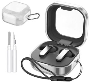�P�[�X For Galaxy Buds4 Pro /4 �p TPU�f�ސ� �N���[�j���O�y���t�� ���[�P�[�X �֗� ���s �y�� �L�Y�h�~ �h�o �h�k �y�ʏ��^ �ی�P�[�X �����h�~ Galaxy Buds4 Pro /4�p �S�ʕی�J�o�[(�N���A)