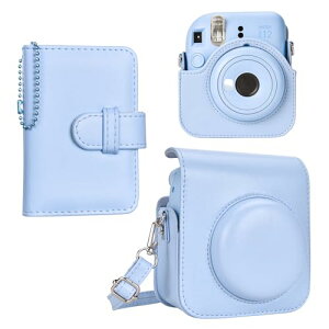 HIYQIN instax mini 12�P�[�X, �`�F�L 12�J�����o�b�O ��28���ʐ^����A���o���t��2�_�Z�b�g �`�F�L mini 12�J�����P�[�X �V�����_�[�X�g���b�v�t�� PU���U�[ - �u���[