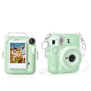 Rieibi instax mini 12�N���A�P�[�X�A�C���X�^�b�N�X�~�j 12 �`�F�L �J�o�[ 12 �`�F�L�J�o�[ instax mini 12 �t�@�C�����[�|�P�b�g�t�� �V�����_�[�X�g���b�v�t�� �n�[�h
