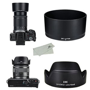 JJC (1+1) ABS �t�� �����Y�t�[�h Canon ET-60B & Canon EW-53 �݊� Canon RF-S 55-210mm F5-7.1 IS STM & Canon RF-S 18-45mm F4.5-6.3 IS STM �����Y �p Canon EOS R50 �f���A�������Y�L�b�g �ɑΉ�
