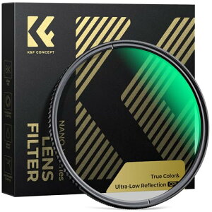 K&F CONCEPT 77mm True Color&���ᔽ�� CPL�t�B���^�[ ���F�������\ ���ᔽ��0.1% �R���g���X�g ���˒��� �����ߗ� �~�Ό��t�B���^�[ ����28�w�R�[�e�B���O ���w�K���X ���i�ʐ^�ɍœK �iNano-Xcel�j
