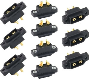 Amass 10 PCS XT60EW-M �}�E���g�\�� XT60E �I�X �v���O �R�l�N�^ RC �h���[�� �q��@ FPV ���[�V���O �h���[���p (��)