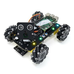 Freenove Raspberry Pi 5 4 B 3 B+ Zero 2 W �p Mecanum Wheel Car Kit�A��ǐՁA���C���ǐՁA���ǐՁA��Q������A�A�v������A�J�����A�T�[�{�iRaspberry Pi�͊܂܂�܂���j
