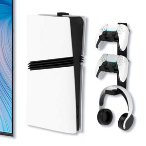 ZYTHRONE PS5 Slim/PS5 Pro�R���\�[���p�Ǌ|���u���P�b�g - PS5/PS5 Pro/PS5 Slim�i�f�W�^���ŁE�f�B�X�N�Łj�Ή��A���ŗ����h�~�A+1�R���g���[���[�p�w�b�h�z���z���_�[�t���A�u���b�N