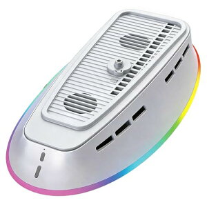 PS5 Pro/PS5/PS5 Slim�Ή� �c�u���X�^���h �V�o��- ��p�t�@��2 �t��&RGB���C�g���� PS 5�p �X�^���h 2�i�K�������� USB 2.0 �]�|�h�~ �n�k�΍� ���t���h�~ ���M���P PS5/PS5 Pro/PS5 Slim�p �f�B�X�N/�f�W�^