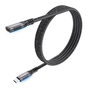 aceyoon USB C �����P�[�u�� 1M USB 3.1 Gen 2 10Gbps �����f�[�^�]�� 4K@60hz�𑜓x �^�C�v C �����R�[�h 1���[�g�� 100W/5A�}���[�d �i�C�����҂� �I�X-���X Type-C �e�@��Ή� USB C Extension Cable
