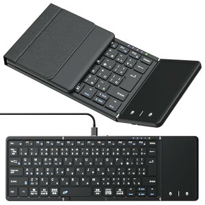 �ŐV�^Omikamo �L�[�{�[�h ���C�����X �܂��ݎ� ipad�L�[�{�[�h Bluetooth �^�b�`�p�b�h�t�� ���{��z�� �L�����������p