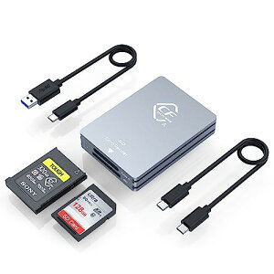 CFexpress Type A/SD�J�[�h���[�_�[USB3.2 Gen2 10Gbps�����]���bOTG�Ή��biPhone 17/16/15 Pro Max�EMacBook Pro/Air�EiPad Pro�EiMac�EGalaxy S23�EDell XPS�EWindows11/Android�Ή��b�R���p�N�g�݌v 7.4×5×1.1cm