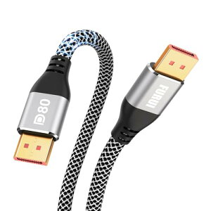 80Gbps DisplayPort �P�[�u�� 2.1 2M�AVESA �F�؁A8K@240Hz�A4K@960Hz/540Hz/360Hz/240Hz�ADP 2.1 �P�[�u���ADP80 �f�B�X�v���C�|�[�g�R�[�h�ARTX 5090/7900XTX / �Q�[�~���O���j�^�[�Ή��AFreeSync/G-Sync �Ή�