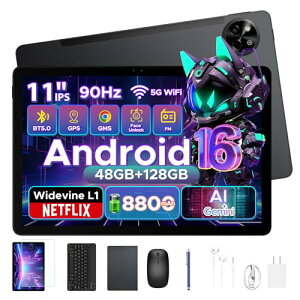 2026�V�o�� Android16 �^�u���b�g 11�C���`P11 �A���h���C�h�^�u���b�g, 48GB+128GB+2TB�g���Ή�,T7250 8�R�A�v���Z�b�T����, 90Hz�����t���b�V�����[�g�f�B�X�v���C, 8800mAh/18W, Widevine L1, 13MP/5MP�J����, ��