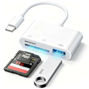 �ʐ^�E���� ���]�� SD�J�[�h���[�_�[ �^�C�vc 3in1 SD/TF/USB �J�[�h USB3.0 �����]�� OTG �@�\ �}�C�N��SD�J�[�h���[�_�[ iPhone �p USB�������Ή� SDHC SDXC microSDHC microSDXC iPhone/iPad/Android/PC/Mac �Ή�