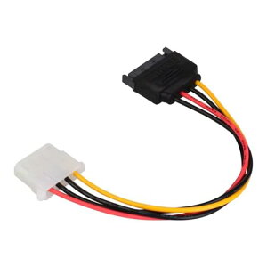 SATA�d�� 15�s�� �I�X to 4�s�� ���X �ϊ��P�[�u�� 20cm �y���t�F�����d�� �ϊ��A�_�v�^ �X�g���[�g�^�C�v HDD/SSD/�~�j PC/���w�h���C�u/��p�t�@���Ή�