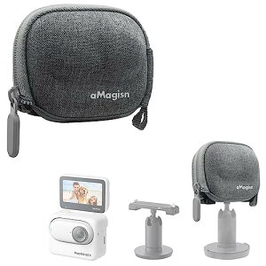 Insta360 GO 3S �P�[�X Insta360 GO 3S GO 3 �Ή� �~�j���[�P�[�X �{�̕ی�P�[�X �Z�~�[�I�[�v�� ���[�o�b�O ���B��_/�O�r�����\ �ϏՌ� Insta360 go3S go3�A�N�Z�T���[�p