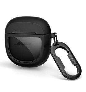 SURITCH �P�[�X �Ή� Bose QuietComfort Earbuds II 2022/QuietComfort Ultra Earbuds 2023/Ultra Earbuds (��2����) 2025,�S�g�h�kTPU�ی�P�[�X �������S�E�B���h�E�t�����J���r�i�L�[�z���_�[�t��, �u���b�N