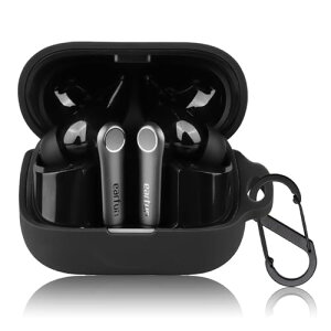 PRODELI For EarFun Air Pro 4+/EarFun Air Pro 4 Plus ��p �P�[�X �V���R���J�o�[ �L�Y�h�~ �ϏՌ� �_�炩�� �J���r�i�t�� �����h�~ �����[�d�\ �y�� �h�o earfun air pro 4+ �p �ی�J�o�[ (�u���b�N)