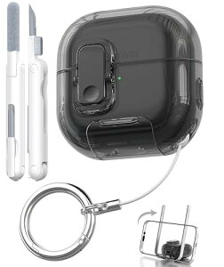 R-fun HUAWEI FreeClip 2�p�N���A�P�[�X�i���b�N�ƃN���[�i�[�t���j�A�\�t�gTPU����[���΂ݖh�~]�A�u���P�b�g�Ɩh�o�݌v�AHUAWEI FreeClip 2�p�L�[�����O�t���A�N���A�u���b�N