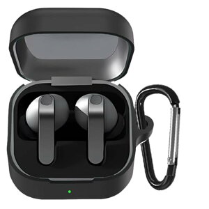 BUITFOU For Samsung Galaxy Buds4/Buds4 Pro �P�[�X �V���R���� �_�炩���y�� �����h�~�E�L�Y�h�~�E�h�o�E�ϏՌ� �����[�d�\ �J���r�i�t�� �����h�~(�u���b�N)