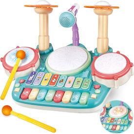 音楽おもちゃ 子供 多機能 ピアノ・鍵盤楽器の玩具 子ども 早期開発 知育玩具 パーカッション セット 男の子 女の子 電子 キーボード 楽器 おもちゃ