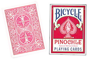 �o�C�X�N���@BICYCLE�@�g�����v�@�v���C���O�J�[�h�@ �s�m�N���@�� PINOCHLE RED�@Bicycle Playing Cards�@�����w��s��