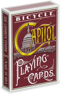 �o�C�X�N���@BICYCLE�@�g�����v�@�v���C���O�J�[�h�@ �L���s�g���@�ԁ@CAPITOL RED �@Bicycle Playing Cards�@�č����@�����w��s��