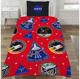 NASA 　宇宙　太陽系　スペースシャトル　シングルサイズ　掛け布団カバー+枕カバー　セット