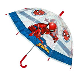 スパイダーマン　SPIDERMAN　子供用　傘　手開き　マニュアルオープン　透明　親骨サイズ49cm　直径76cm　umbrella　日時指定は平日午前のみ