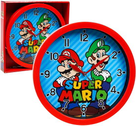 スーパーマリオ Super Mario 掛け時計 時計 直径25cm ウォールクロック Wall Clock
