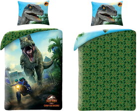 ジュラシックワールド　恐竜　シングルサイズ　掛け布団カバー+枕カバー　セット