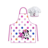 ディズニー　ミニーマウス　キッチンエプロンと帽子セット　子供用 　　100cm-120cmぐらい　日時指定不可