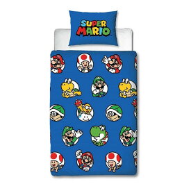 スーパーマリオ Super Mario シングル 掛け布団カバー+枕カバーセット