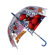 スパイダーマン　SPIDERMAN　子供用　傘　ジャンプ傘　自動傘　透明　全長68cm 親骨サイズ48cm　直径72cm…