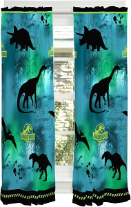 �W�����V�b�N���[���h�@�����@JURASSIC WORLD�@�J�[�e���@�|�[���ʂ��J�[�e���@�ƒʂ��J�[�e���@�˂�����_�^�C�v�@�㕔���D���@W104cm x H160cm x 2���@�iW91cm-122cm�̑��ɓK���j�@�����w��͕���