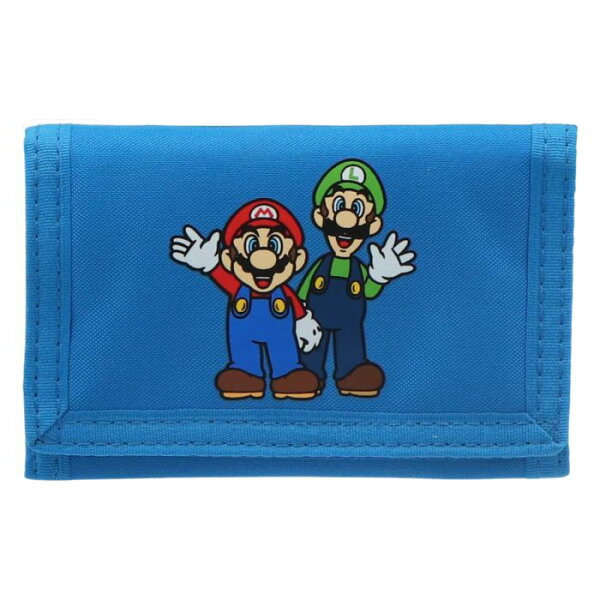 スーパーマリオ　マリオブラザーズ　マリオ　ルイージ　マジックテープ式　ストラップ付　キッズ 財布 小銭入れ お財布 コインケース 小物入れ　 子供用 wallet　日時指定不可