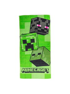 MINECRAFT マインクラフト マイクラ クリーパー エンダーマン  ビーチタオル バスタオル 70cm×140cm 綿100%