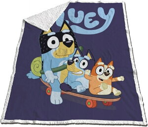 �u���[�C�@BLUEY �t���[�X �u�����P�b�g �@�ѕz �@���� �n�[�t�P�b�g�@�����Q�ѕz�@120cm x 150cm