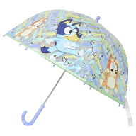 ブルーイ　BLUEY　子供用　傘　雨傘　手開き　マニュアルオープン　透明　親骨サイズ48cm　直径70cm　 全…