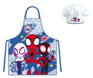 マーベル　スパイダーマン　スパイディ　SPIDEY　キッチンエプロンと帽子セット　子供用　　100cm-120cm…