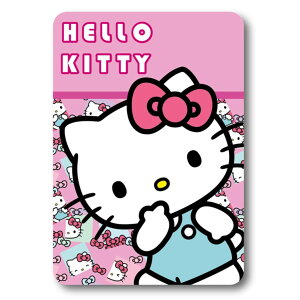 Hello Kitty �n���[�L�e�B �t���[�X �u�����P�b�g �ѕz �Ђ��|���@�n�[�t�P�b�g�@�����Q�ѕz�@100cm x 140cm