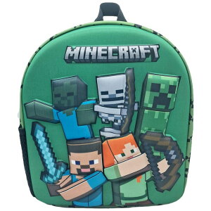 �}�C���N���t�g�@MINECRAFT�@�����b�N�T�b�N�@�o�b�N�p�b�N ���΂�@�N���[�p�[�@ 30x26x10cm�@3D