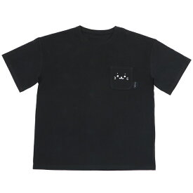 しろたん ポケット付き Tシャツ 半袖 《ボーダー/黒色》 S/M/L/XL レディース メンズ ユニセックス 男女兼用 カジュアル ゆるキャラ あざらし アザラシ かわいい キャラクター プレゼント ギフト 服 マザーガーデン