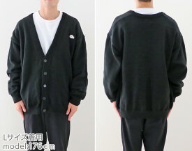 ☆SALE セール☆ しろたん 刺繍ニットカーディガン S/M/Lサイズ 黒レディース メンズ ユニセックス カーディガン 長袖 羽織り アウター カジュアル 男女兼用 学校 職場 オフィス 秋冬 厚手 部屋着 あざらし アザラシ かわいい キャラクター マザーガーデン