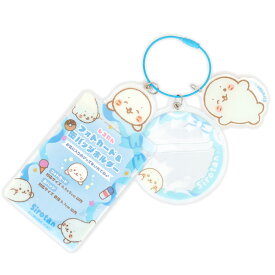 しろたん フォト＆バッジホルダ— 【単品】 《水色 白色》トレカファイル トレカケース トレカフォルダー 缶バッジ バッジ 推し活 推し活グッズ アルバム バインダー 写真 収納 キーホルダー あざらし アザラシ かわいい キャラクター マザーガーデン