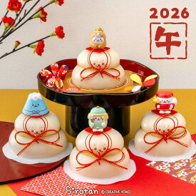 しろたん お供え餅 鏡餅 【単品】 《午年 毘沙門天 大黒天 富士山》 国産 干支 縁起物 飾り ミニサイズ 4.5cm 午年 うま 七福神 富士山 置物 お正月 2026 令和8年 2026年 マスコット付き フィギュア付き あざらし アザラシ かわいい キャラクター インテリア マザーガーデン